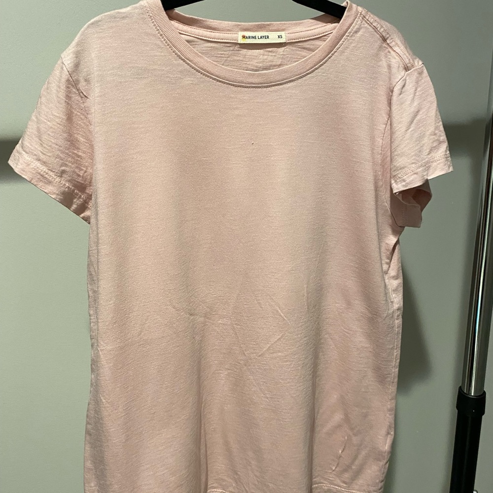 Marine Layer light pink crew neck tee XS